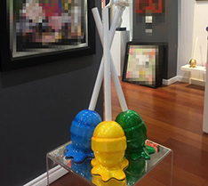 Indoor art display fiberglass lollipop statue